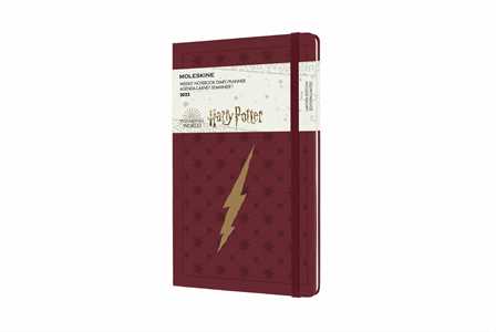 Cartoleria Agenda settimanale Moleskine Harry Potter 2022, 12 mesi con spazio per note, Large - Rosso Bordeaux Moleskine