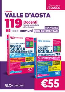 Libro Concorso 119 docenti Valle d'Aosta. 61 posti Comuni. Manuale per tutte le prove + Quiz 